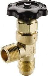 Parker - MNPTF x Flare End Connection Brass Truck Valve - 3.6" OAL, 1/2 x 5/8" Pipe - Americas Industrial Supply