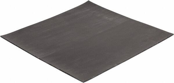 Made in USA - 12" Long, 12" Wide, 1/8" Thick, Neoprene Rubber Foam Sheet - 50 to 60 Durometer, Black, -20 to 170°F, 2,500 psi Tensile Strength, Adhesive Backing, Stock Length - Americas Industrial Supply