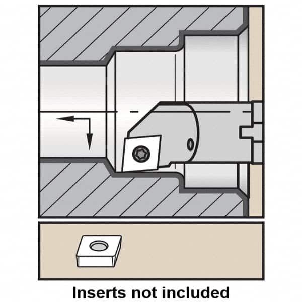 Kennametal - 40mm Min Bore Diam, 300mm OAL, 32mm Shank Diam, A-SCLC Indexable Boring Bar - CC.. Insert, Screw Holding Method - Americas Industrial Supply