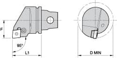 Kennametal - Right Hand Cut, Size KM32, CN.. Insert Compatiblity, External Modular Turning & Profiling Cutting Unit Head - 22mm Ctr to Cutting Edge, 35mm Head Length, Through Coolant, Series Kenlever - Americas Industrial Supply