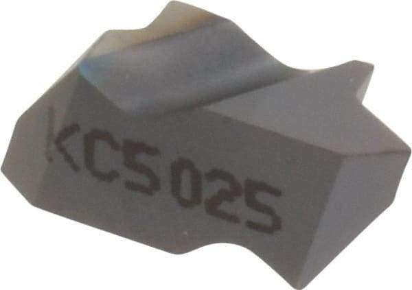 Kennametal - NTF2 Grade KC5025, Internal/External Partial Profile 60° Threading Insert - 0.6 to 1.75mm & 14 to 44 TPI Ext Pitch, 10 to 20mm & 12 to 24 TPI Int Pitch, Left Hand Insert, TiAlN Finish, Carbide - Americas Industrial Supply