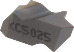 Kennametal - NTF2 Grade KC5025, Internal/External Partial Profile 60° Threading Insert - 0.6 to 1.75mm & 14 to 44 TPI Ext Pitch, 10 to 20mm & 12 to 24 TPI Int Pitch, Left Hand Insert, TiAlN Finish, Carbide - Americas Industrial Supply