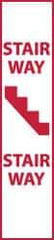 NMC - Stairway - Stairway, Plastic Fire Sign - 4" Wide x 18" High, Glow-in-the-Dark - Americas Industrial Supply