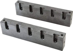 Snap Jaws - 8" Wide x 2-1/2" High x 1-1/4" Thick, Flat/No Step Vise Jaw - Soft, Steel, Fixed Jaw, Compatible with 6" Vises - Americas Industrial Supply