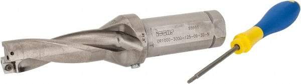 Iscar - 3" Max Drill Depth, 3xD, 1" Diam, Indexable Insert Drill - 2 Inserts, 1-1/4" Shank Diam, Straight Shank - Americas Industrial Supply