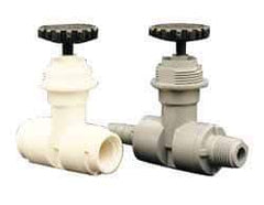 Specialty Mfr - 1/4" Pipe, Inline Needle Valve - EPDM Seal, FNPT x FNPT Ends, PVC Valve, 125 Max psi - Americas Industrial Supply