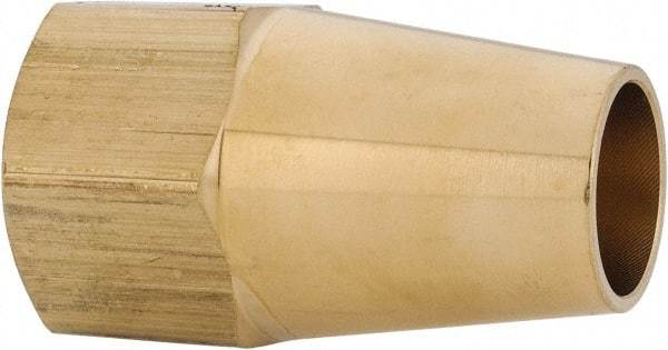 Parker - 3/4" Tube OD, 45° Brass Flared Tube Long Nut - 1-1/16-14 UNF, Flare Ends - Americas Industrial Supply