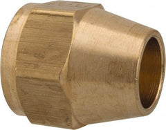 Parker - 1/2" Tube OD, 45° Brass Flared Tube Shorter Nut - 3/4-16 UNF, Flare Ends - Americas Industrial Supply