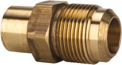Parker - 3/4" Tube OD, 45° Brass Flared Tube Flare To Solder - 1-1/16-14 UNF - Americas Industrial Supply