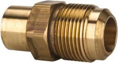 Parker - 3/4" Tube OD, 45° Brass Flared Tube Flare To Solder - 1-1/16-14 UNF - Americas Industrial Supply