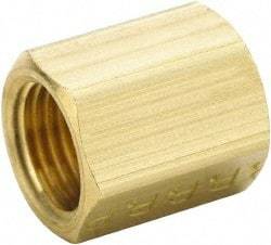 Parker - 1/8" Tube OD, Brass Flared Tube Inverted Union - 5/16-28 UNF, Flare x Flare Ends - Americas Industrial Supply