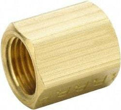 Parker - 1/8" Tube OD, Brass Flared Tube Inverted Union - 5/16-28 UNF, Flare x Flare Ends - Americas Industrial Supply
