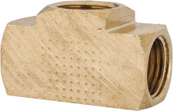 Parker - 5/16" Tube OD, Brass Flared Tube Inverted Union Tee - 1/2-20 UNF, Flare x Flare x Flare Ends - Americas Industrial Supply