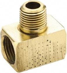 Parker - 1/4" Tube OD, Brass Flared Tube Inverted Male Branch Tee - 1/8-27 NPTF, Flare x MNPTF Ends - Americas Industrial Supply