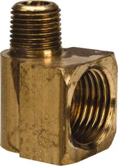 Parker - 3/8" Tube OD, Brass Flared Tube Inverted Male Elbow - 1/8-27 NPTF, Flare x MNPTF Ends - Americas Industrial Supply