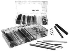 Alpha Wire - 82 Piece, Black, Heat Shrink Electrical Tubing Kit - Nylon, PVC, PVDF, SR-XLPO and XLPO - Americas Industrial Supply