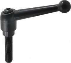 KIPP - 1/2-13, 0.98" Hub Diam, Zinc Die Cast (Steel Components) Threaded Stud Adjustable Clamping Lever - 1.97" Stud Length, 4-1/4" OAL, 2.64" High - Americas Industrial Supply