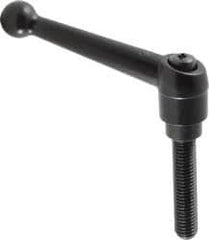 KIPP - 1/2-13, 0.98" Hub Diam, Zinc Die Cast (Steel Components) Threaded Stud Adjustable Clamping Lever - 2.36" Stud Length, 4-1/4" OAL, 2.64" High - Americas Industrial Supply