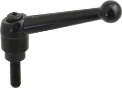 KIPP - M10 x 1.5, 25mm Hub Diam, Zinc Die Cast (Steel Components) Metric Threaded Stud Adjustable Clamping Lever - 30mm Stud Length, 108mm OAL, 67mm High - Americas Industrial Supply