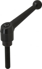 KIPP - 1/2-13, 1.18" Hub Diam, Zinc Die Cast (Steel Components) Threaded Stud Adjustable Clamping Lever - 2.36" Stud Length, 4.96" OAL, 3.11" High - Americas Industrial Supply