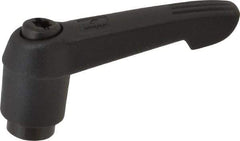 KIPP - #10-24, 0.51" Hub Diam, Glass Fiber (Steel Components) Tapped Adjustable Clamping Lever - 1.85" OAL, 1.18" High, 0.35" Hole Depth - Americas Industrial Supply