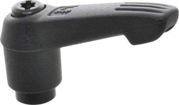 KIPP - 1/4-20, 0.51" Hub Diam, Glass Fiber (Steel Components) Tapped Adjustable Clamping Lever - 1.85" OAL, 1.18" High, 0.35" Hole Depth - Americas Industrial Supply