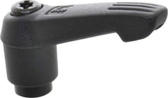 KIPP - 1/4-20, 0.51" Hub Diam, Glass Fiber (Steel Components) Tapped Adjustable Clamping Lever - 1.85" OAL, 1.18" High, 0.35" Hole Depth - Americas Industrial Supply
