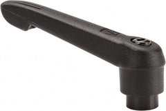 KIPP - M8 x 1.25, 18mm Hub Diam, Glass Fiber (Steel Components) Tapped Adjustable Clamping Lever - 75mm OAL, 41.5mm High, 12mm Hole Depth - Americas Industrial Supply
