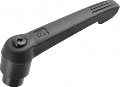 KIPP - 5/16-18, 0.85" Hub Diam, Glass Fiber (Steel Components) Tapped Adjustable Clamping Lever - 3.6" OAL, 2.11" High, 0.55" Hole Depth - Americas Industrial Supply