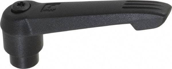 KIPP - 3/8-16, 0.85" Hub Diam, Glass Fiber (Steel Components) Tapped Adjustable Clamping Lever - 3.6" OAL, 2.11" High, 0.55" Hole Depth - Americas Industrial Supply