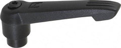 KIPP - 3/8-16, 0.85" Hub Diam, Glass Fiber (Steel Components) Tapped Adjustable Clamping Lever - 3.6" OAL, 2.11" High, 0.55" Hole Depth - Americas Industrial Supply