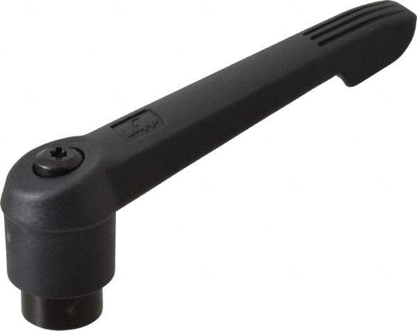 KIPP - 5/8-11, 1.18" Hub Diam, Glass Fiber (Steel Components) Tapped Adjustable Clamping Lever - 4.96" OAL, 2.83" High, 0.91" Hole Depth - Americas Industrial Supply