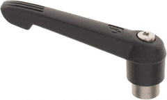 KIPP - 5/16-18, 0.85" Hub Diam, Glass Fiber (Stainless Steel Components) Tapped Adjustable Clamping Lever - 3.6" OAL, 2.11" High, 0.55" Hole Depth - Americas Industrial Supply