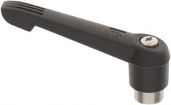KIPP - 1/2-13, 1.18" Hub Diam, Glass Fiber (Stainless Steel Components) Tapped Adjustable Clamping Lever - 4.96" OAL, 2.83" High, 0.91" Hole Depth - Americas Industrial Supply