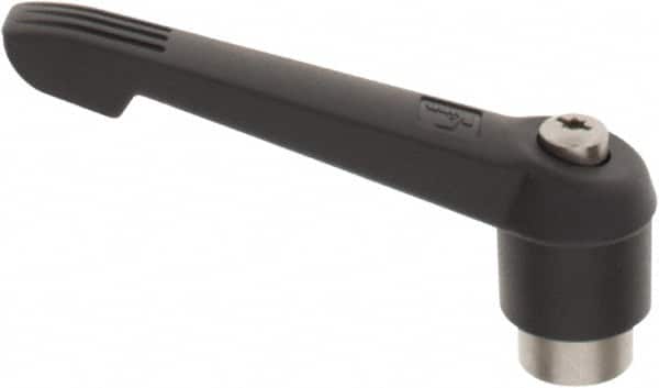 KIPP - 5/8-11, 1.18" Hub Diam, Glass Fiber (Stainless Steel Components) Tapped Adjustable Clamping Lever - 4.96" OAL, 2.83" High, 0.91" Hole Depth - Americas Industrial Supply