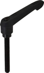 KIPP - M8 x 1.25, 18mm Hub Diam, Glass Fiber (Steel Components) Metric Threaded Stud Adjustable Clamping Lever - 60mm Stud Length, 75mm OAL, 41.5mm High - Americas Industrial Supply