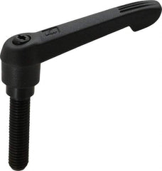 KIPP - M10 x 1.5, 18mm Hub Diam, Glass Fiber (Steel Components) Metric Threaded Stud Adjustable Clamping Lever - 40mm Stud Length, 75mm OAL, 41.5mm High - Americas Industrial Supply