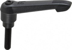 KIPP - 3/8-16, 0.85" Hub Diam, Glass Fiber (Steel Components) Threaded Stud Adjustable Clamping Lever - 1.57" Stud Length, 3.6" OAL, 2.11" High - Americas Industrial Supply