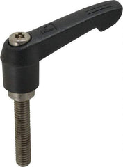 KIPP - M6 x 1.0, 13mm Hub Diam, Glass Fiber (Stainless Steel Components) Metric Threaded Stud Adjustable Clamping Lever - 30mm Stud Length, 47mm OAL, 30mm High - Americas Industrial Supply