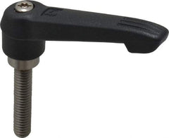 KIPP - 5/16-18, 0.71" Hub Diam, Glass Fiber (Stainless Steel Components) Threaded Stud Adjustable Clamping Lever - 1.57" Stud Length, 2.95" OAL, 1.63" High - Americas Industrial Supply