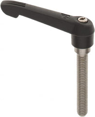 KIPP - 3/8-16, 0.71" Hub Diam, Glass Fiber (Stainless Steel Components) Threaded Stud Adjustable Clamping Lever - 2.36" Stud Length, 2.95" OAL, 1.63" High - Americas Industrial Supply