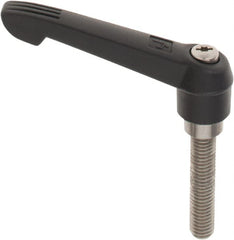 KIPP - 1/2-13, 1" Hub Diam, Glass Fiber (Stainless Steel Components) Threaded Stud Adjustable Clamping Lever - 2.36" Stud Length, 4.29" OAL, 2.4" High - Americas Industrial Supply