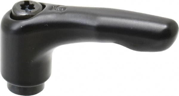 KIPP - 1/4-20, 0.51" Hub Diam, Zinc Die Cast (Steel Components) Tapped Adjustable Clamping Lever - 1.85" OAL, 1.22" High, 0.35" Hole Depth - Americas Industrial Supply