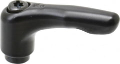 KIPP - 1/4-20, 0.51" Hub Diam, Zinc Die Cast (Steel Components) Tapped Adjustable Clamping Lever - 1.85" OAL, 1.22" High, 0.35" Hole Depth - Americas Industrial Supply