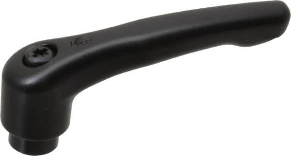 KIPP - 1/4-20, 0.73" Hub Diam, Zinc Die Cast (Steel Components) Tapped Adjustable Clamping Lever - 2.93" OAL, 1.67" High, 0.47" Hole Depth - Americas Industrial Supply