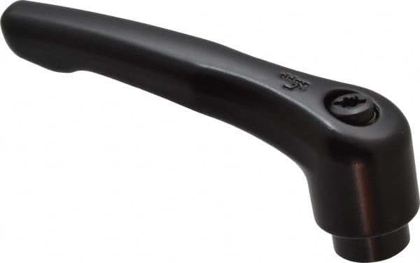 KIPP - 5/16-18, 0.73" Hub Diam, Zinc Die Cast (Steel Components) Tapped Adjustable Clamping Lever - 2.93" OAL, 1.67" High, 0.47" Hole Depth - Americas Industrial Supply