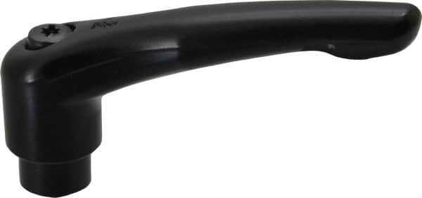 KIPP - 5/16-18, 0.83" Hub Diam, Zinc Die Cast (Steel Components) Tapped Adjustable Clamping Lever - 3.58" OAL, 2.15" High, 0.55" Hole Depth - Americas Industrial Supply