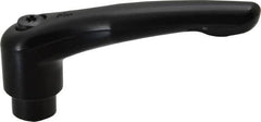 KIPP - 5/16-18, 0.83" Hub Diam, Zinc Die Cast (Steel Components) Tapped Adjustable Clamping Lever - 3.58" OAL, 2.15" High, 0.55" Hole Depth - Americas Industrial Supply