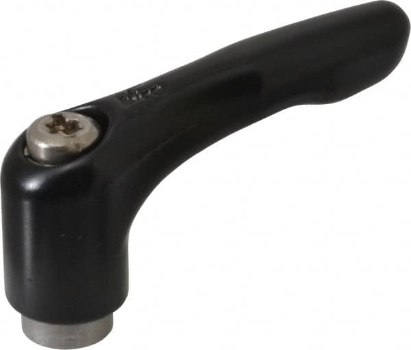 KIPP - 1/4-20, 0.51" Hub Diam, Zinc Die Cast (Stainless Steel Components) Tapped Adjustable Clamping Lever - 1.85" OAL, 1.22" High, 0.35" Hole Depth - Americas Industrial Supply