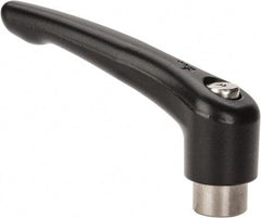 KIPP - 5/16-18, 0.83" Hub Diam, Zinc Die Cast (Stainless Steel Components) Tapped Adjustable Clamping Lever - 3.58" OAL, 2.15" High, 0.55" Hole Depth - Americas Industrial Supply